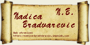 Nadica Bradvarević vizit kartica